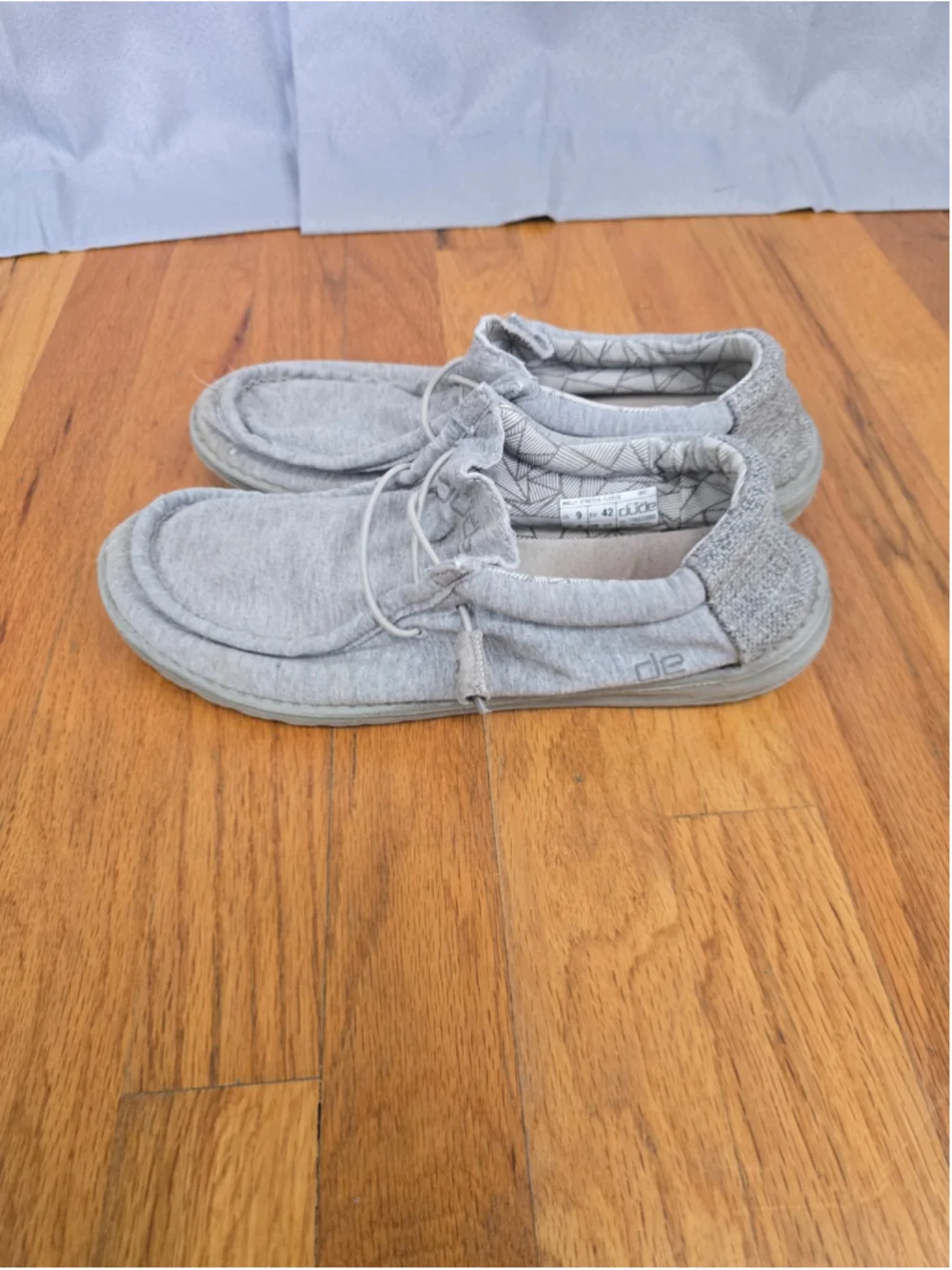 Men's Hey Dude Wally Stretch Fleece Loafers Grey Size 9
